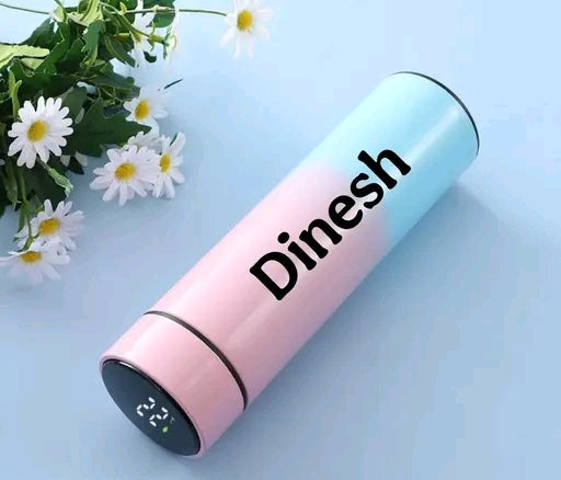 Thermos vacuum flasks steel bottles with temperature led customize with name