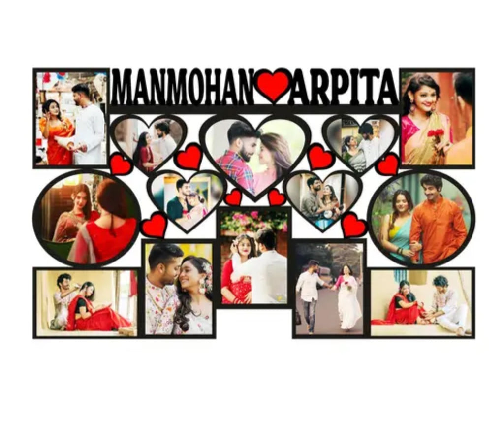 Personalized WALL NAME Wooden Collage Photo Frame