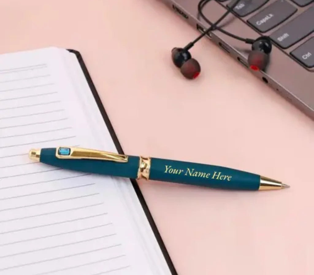 Customized Metal Ball Pen With Name ( Ink In Blue )