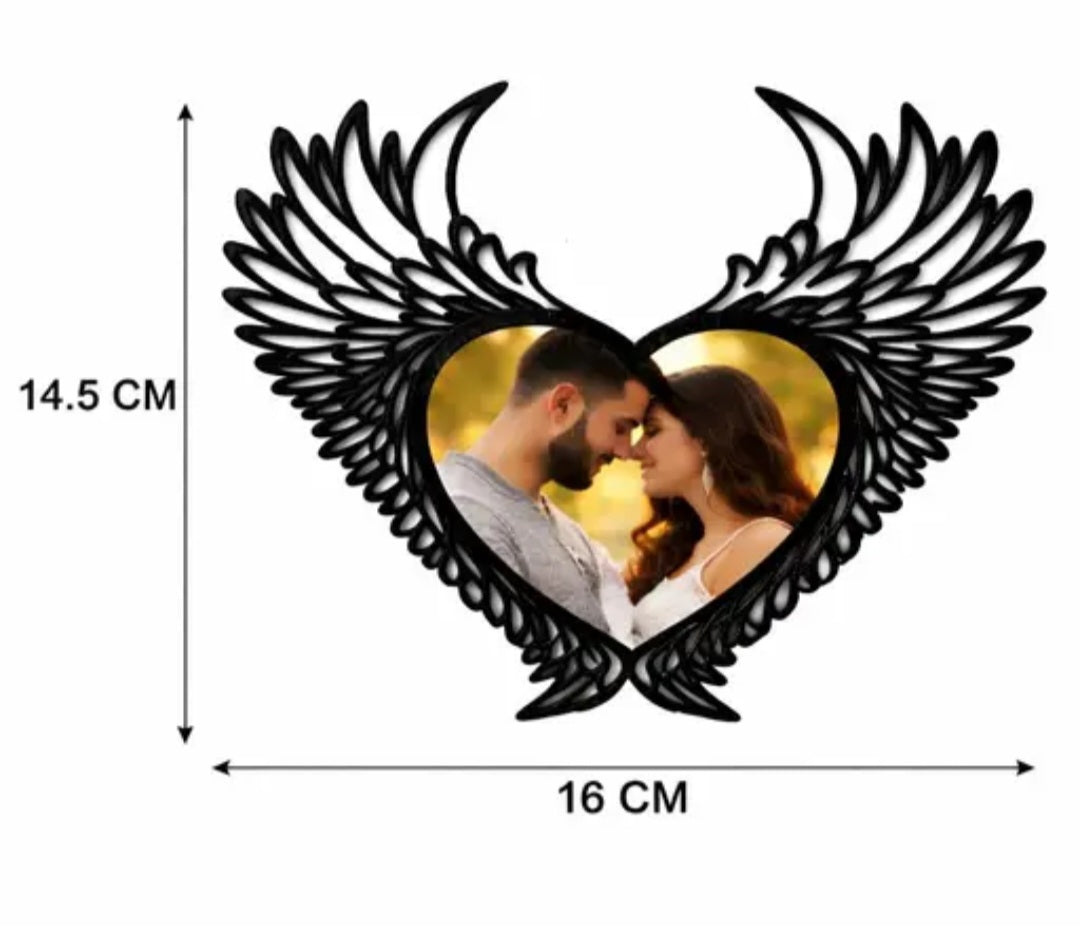 Customized Wings Heart Photo frame