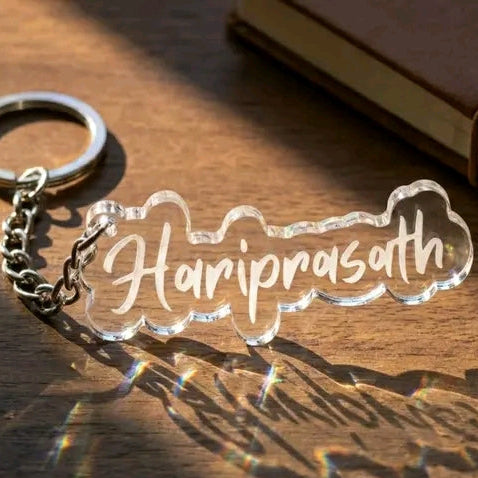 Personalized acrylic Name key chain custom engraved durable