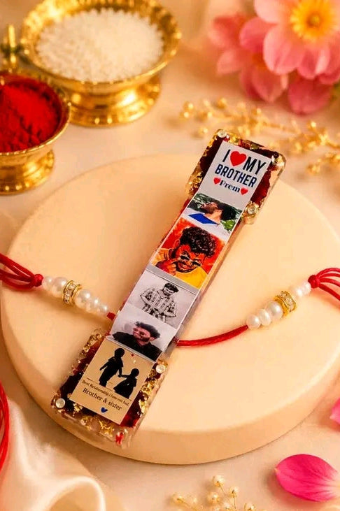 Foldable personalized Rakhi for bhai