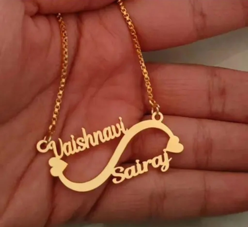 Personalized Couple Name Necklace with Heart