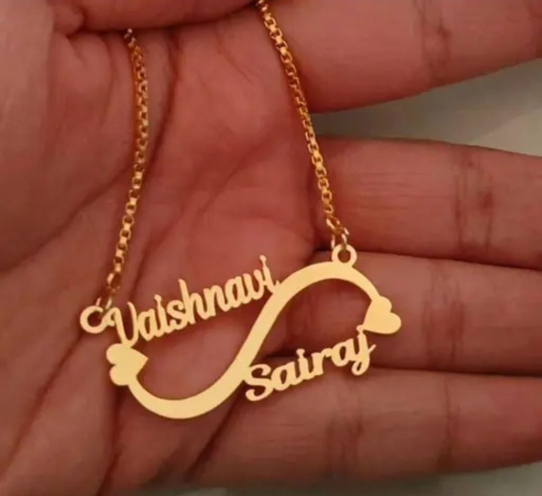 Personalized Couple Name Necklace with Heart