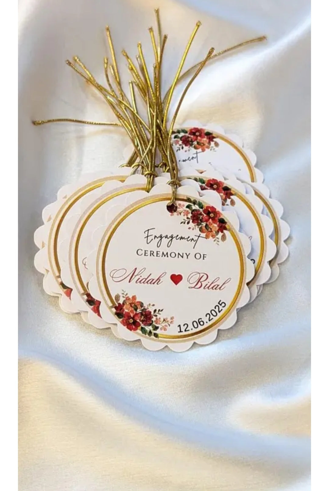 Customized Gift Tags (Set of 50 tags) for Return Gifts | Packaging Gift Bags