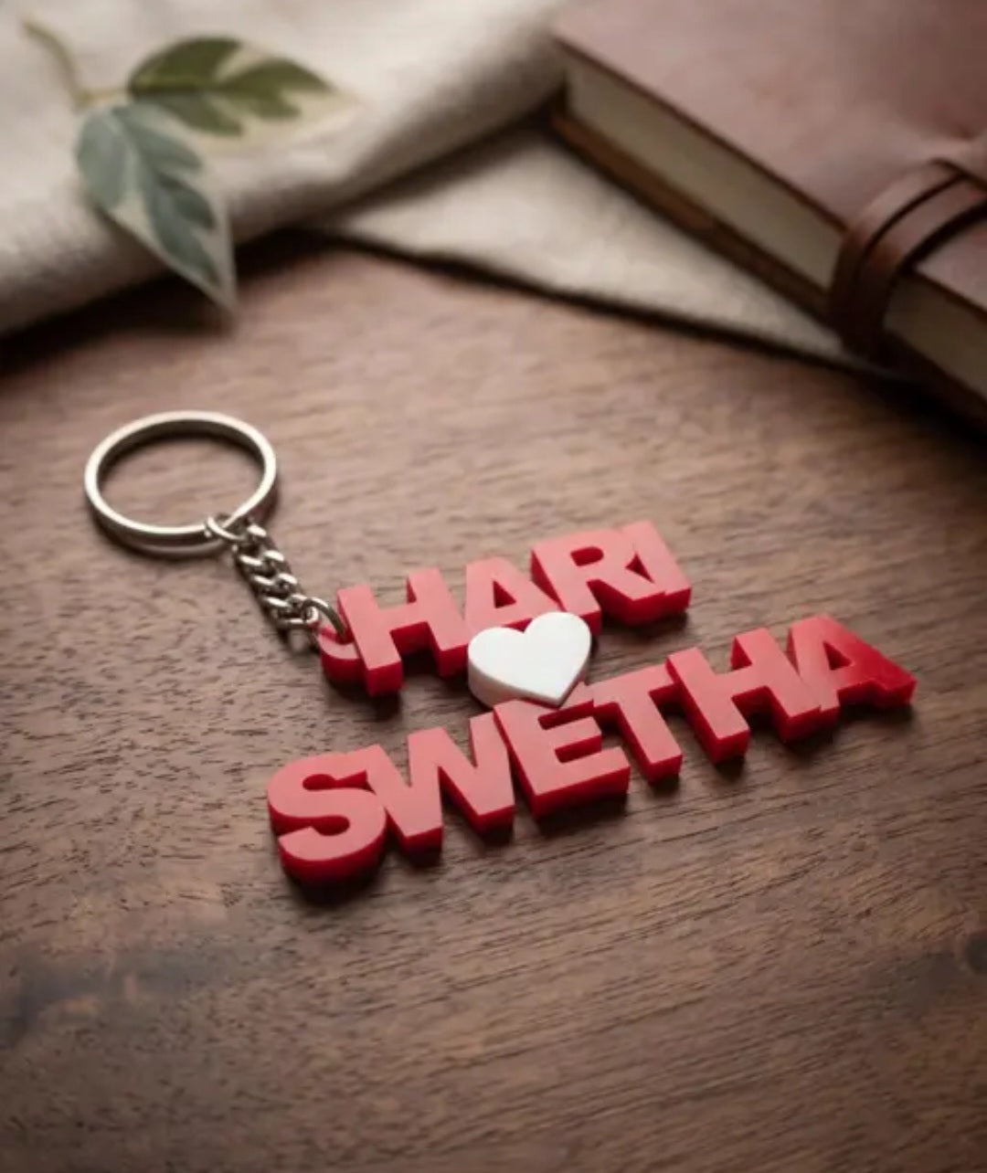 Custom Name Keychain for Couples | Personalized 3D Printed Keychain Gift