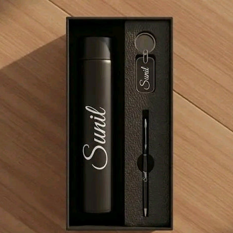 Gift set personalized ( pen + flask/bottle + keychain) corporate gifts