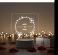 Personalized LED Acrylic Lamp with Custom Name - 3D Night Light for Wedding & Anniversary - Unique Romantic Gift for Wife, Husband, Couples - USB Powered Warm White LED Decor