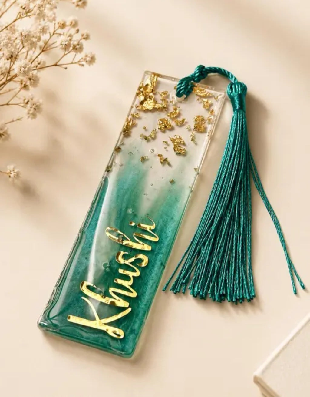 Custom Name Resin Bookmark – Premium Handmade Gift