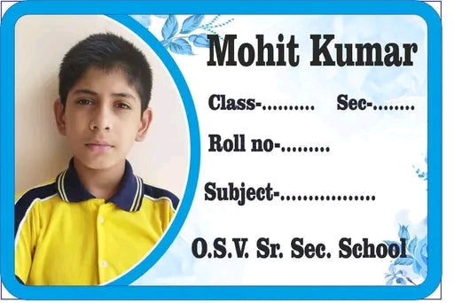 Customized Name Slip, Label Sticker, Naming Slip with Kids Picture & Name for School Book & Copy (Customised)