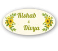 Vectopic Decor Customized Wooden Couple Name Plate – 12x6 Inch Oval Personalized Door Sign Board