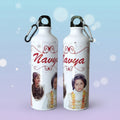 Customized Photo Printed Sipper Water Bottle – White (750 ml)