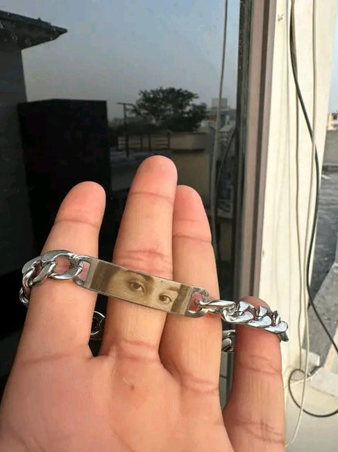 Customized Silver Eye bracelet with eye photo Lovable gifts