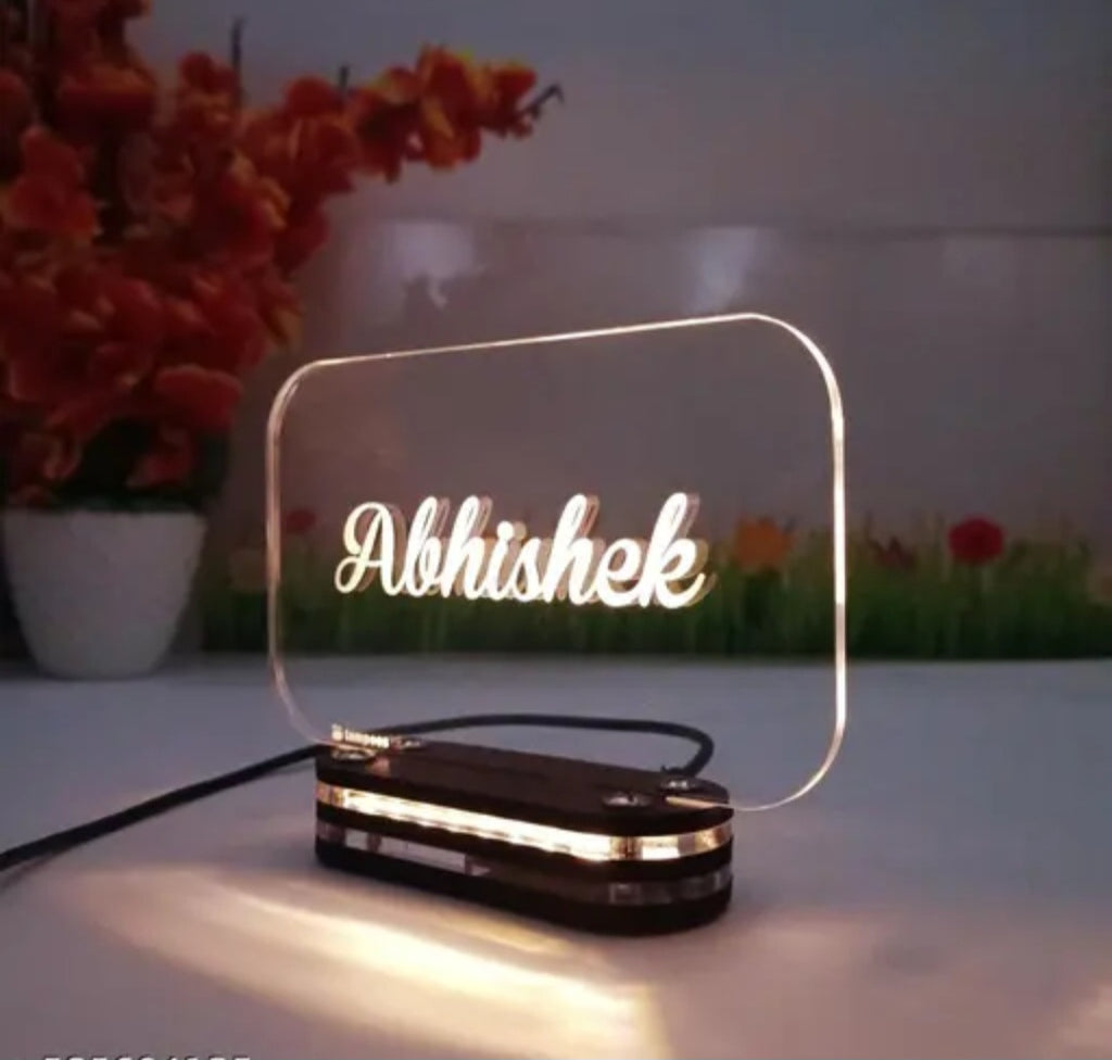 Personalized Name LED Table Lamp Gifts for Men Women