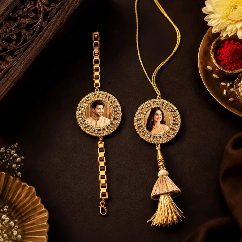 Unique  custom Rakhi for bhai bhabhi
