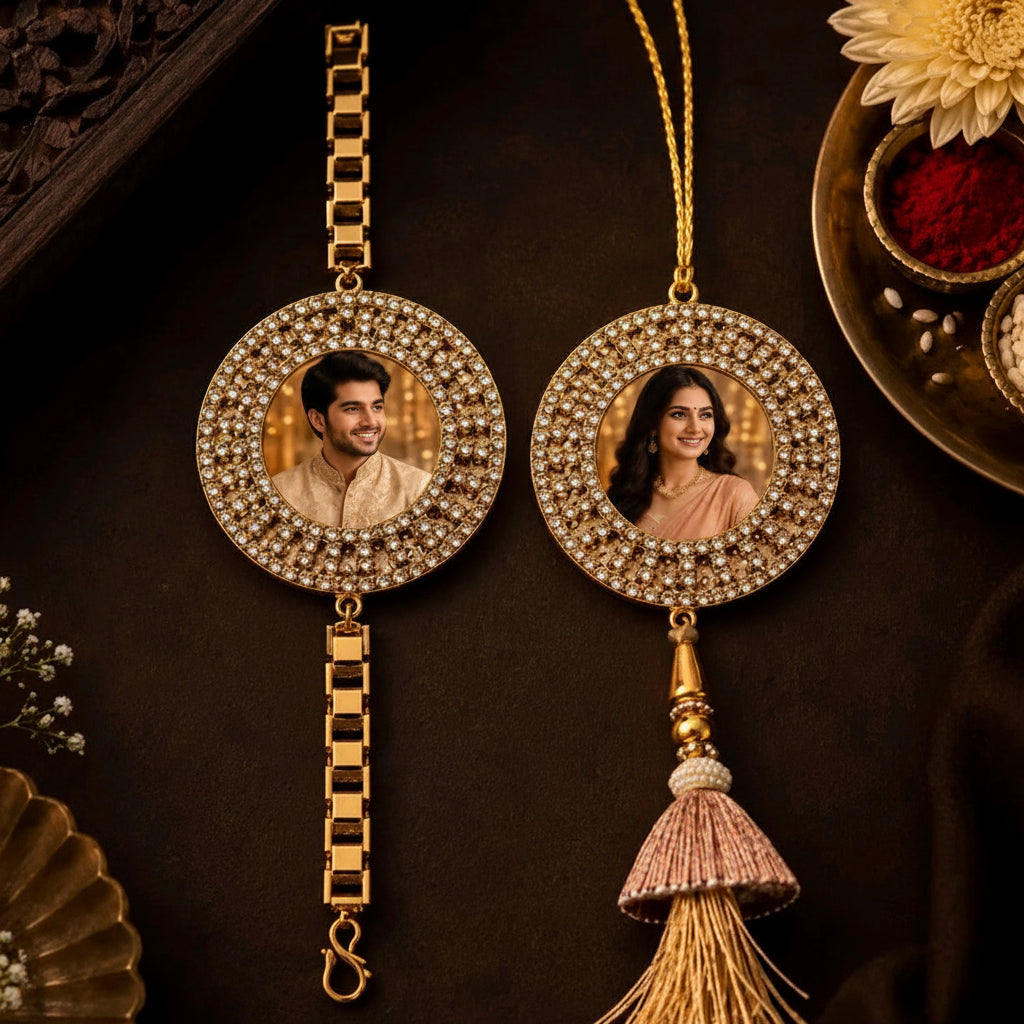 Unique  custom Rakhi for bhai bhabhi