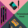 Personalized pencil set 10psc with sharpener and erasers with name perfect gift for kids Apsara