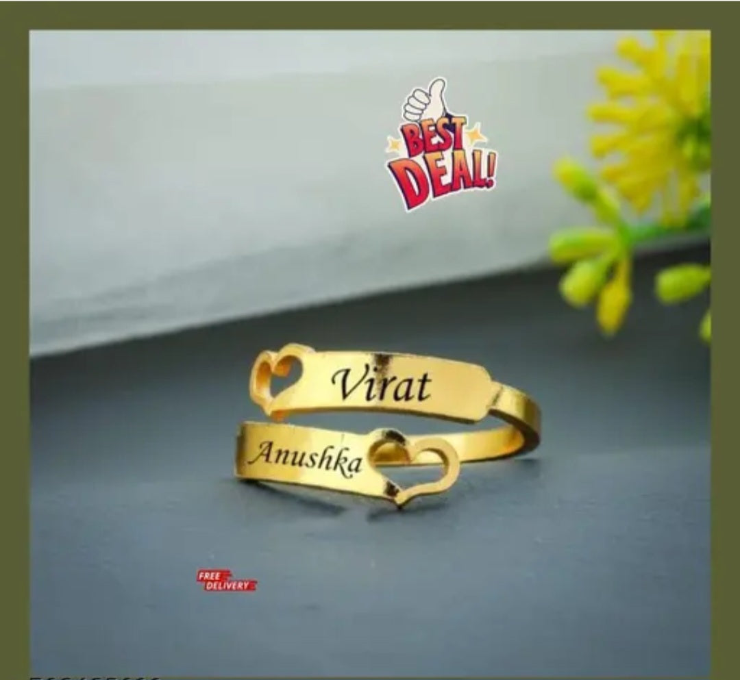 Adjustable Customised Name Ring for Men & Women