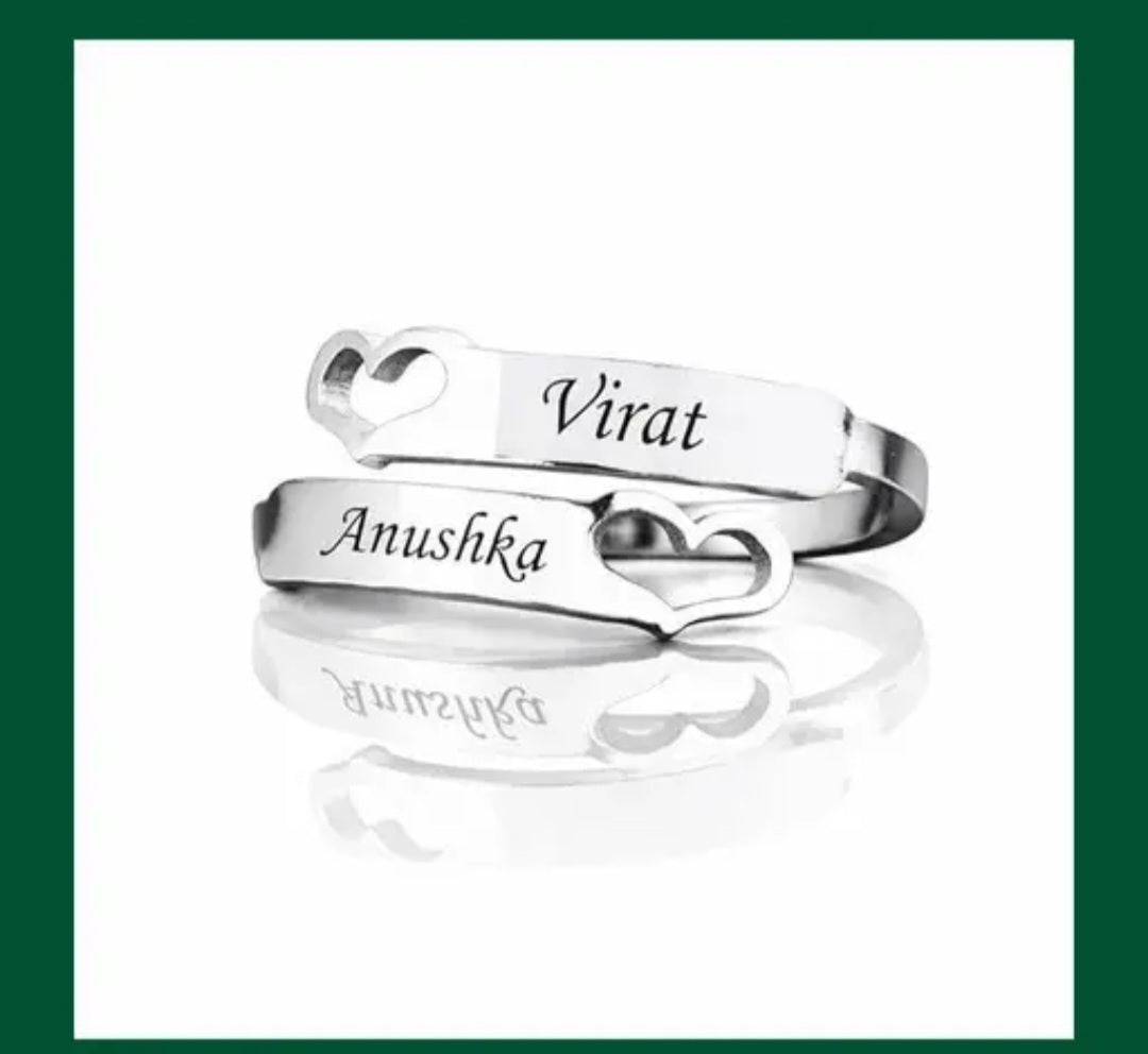 Adjustable Customised Name Ring for Men & Women