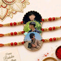 Personalized Photo Rakhi | Custom Photo Rakhi for Brother | Raksha Bandhan Special Rakhi 3 set