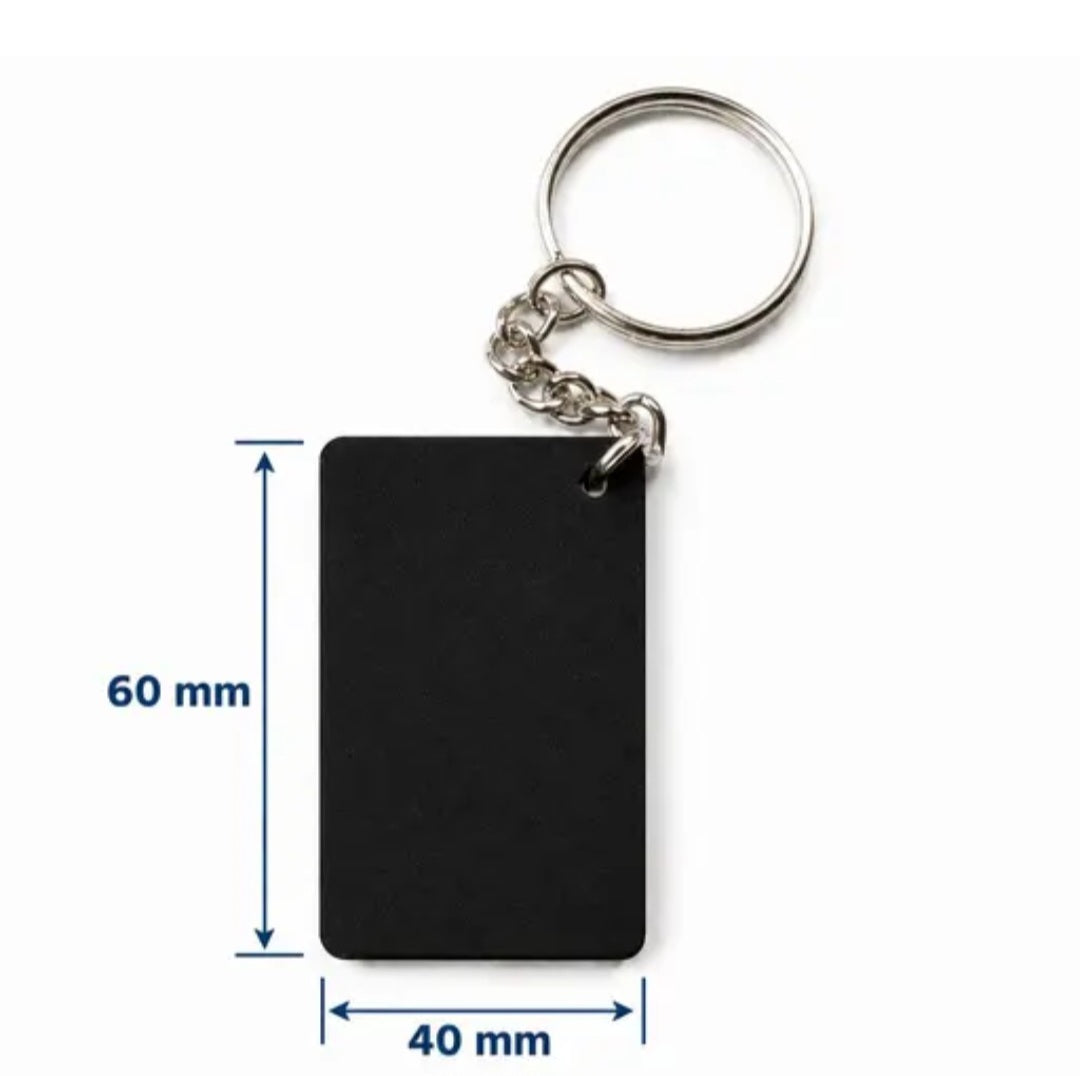 Customized Rectangle Photo Key Chain Pack of 4