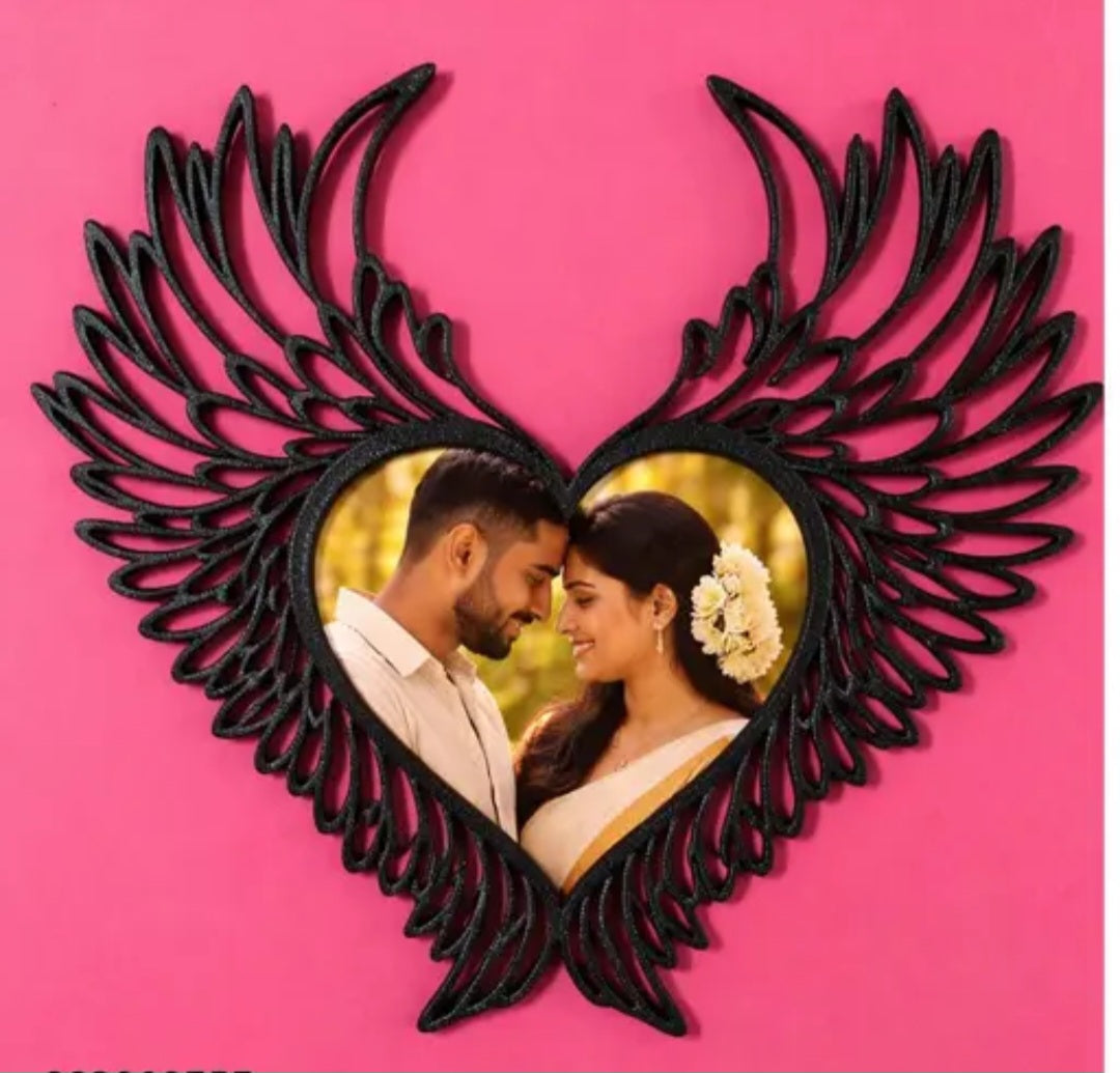 Customized Wings Heart Photo frame