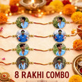 8 set Customized With Photo Rakhi