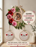 Personalized Couple Photo Embroidery Hoop Wall Hanging