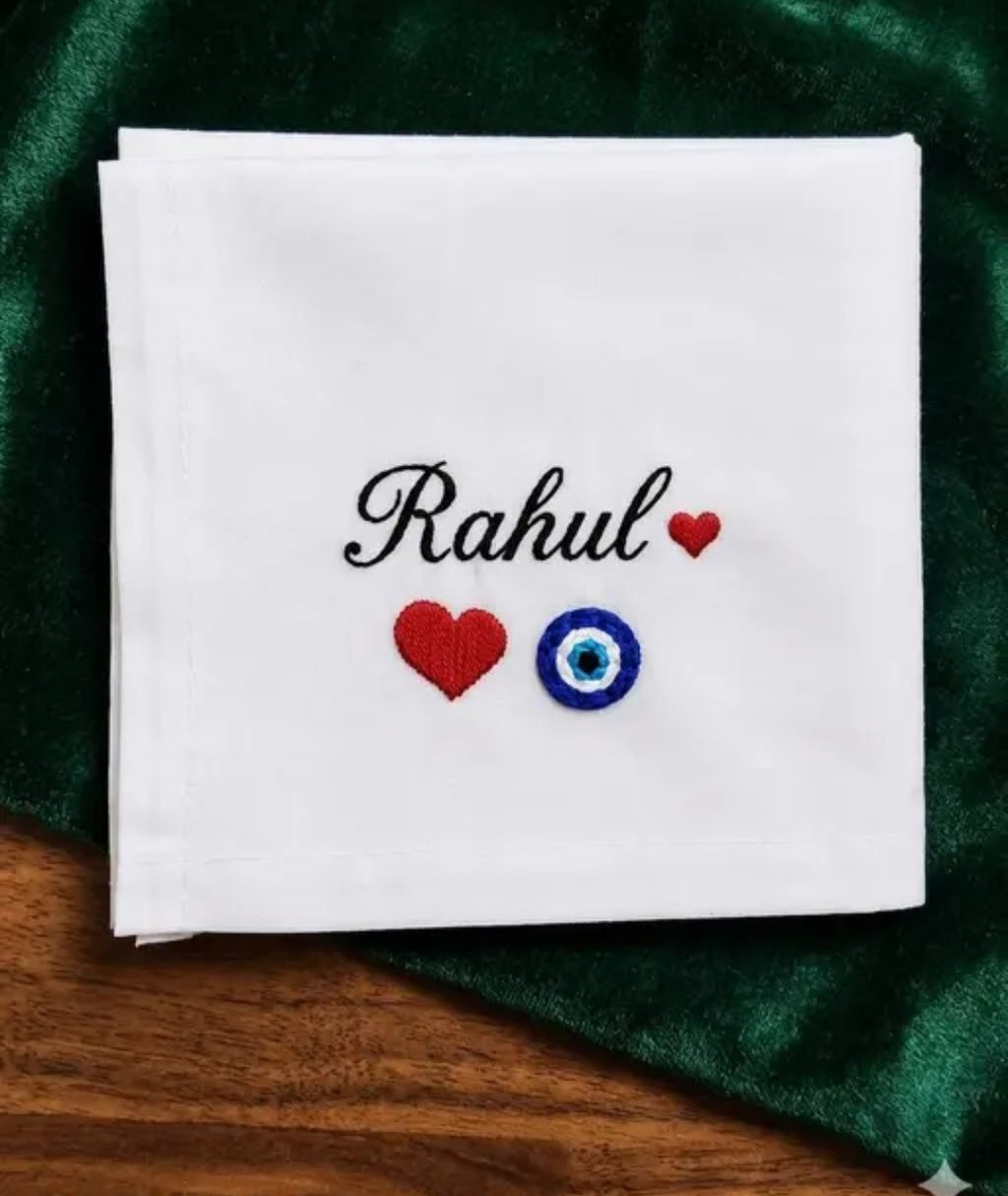EMBROIDERED CUSTOMISED HANDKERCHIEF