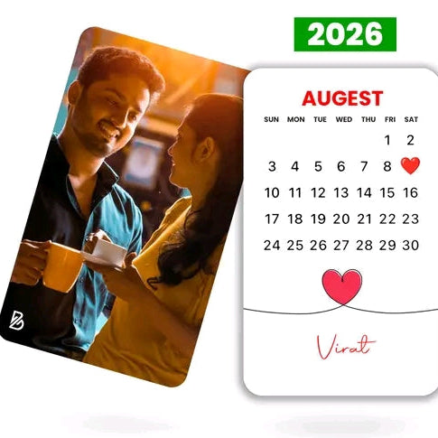 Personalized PVC Wallet Card For your Loved One with Unique Photo and Message. Best for Special Occasion (Calendar Wallet Card)