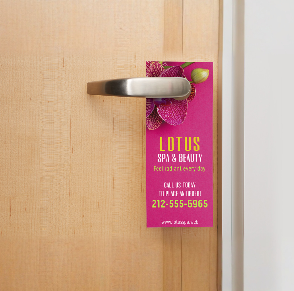 Door handle hanger tag customized for hotels and commercials 50 pcs