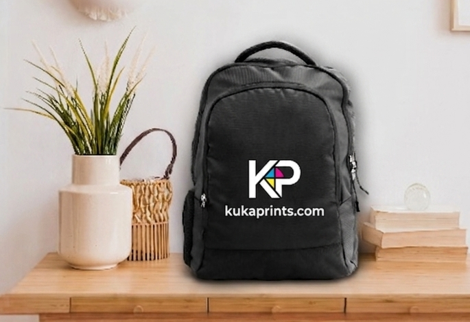 Customized Logo text on laptop bag