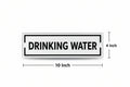 Premium Drinking Water Sign Board Acrylic | Waterproof & Durable Office &  12x4 Inch ( Pre-printed )