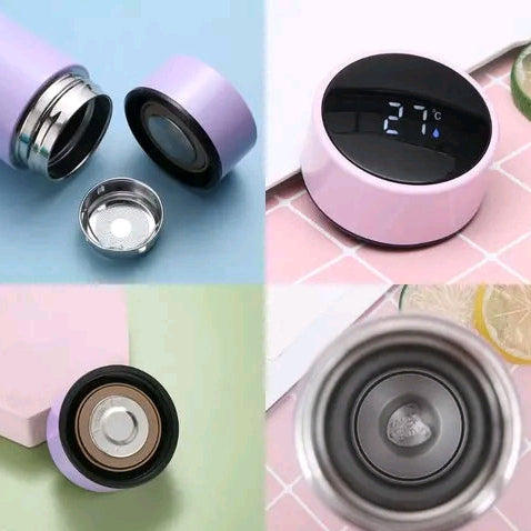 Thermos vacuum flasks steel bottles with temperature led customize with name