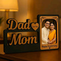 Personalized Anniversary Photo Frame for Mom & Dad Single Picture | Papa & mummy gifts