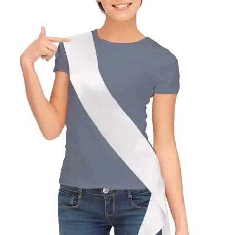 Premium Golden satin customizable sash with custom print, perfect for event functions schools , college, fest