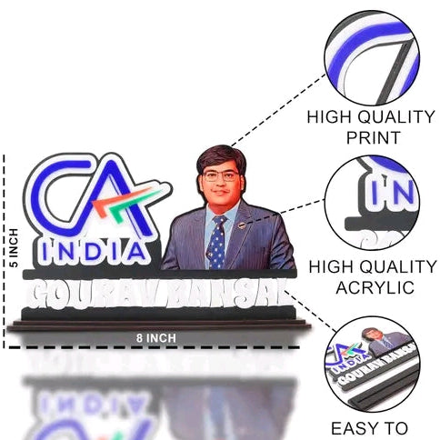 CA Table desk standee with name and face personalized