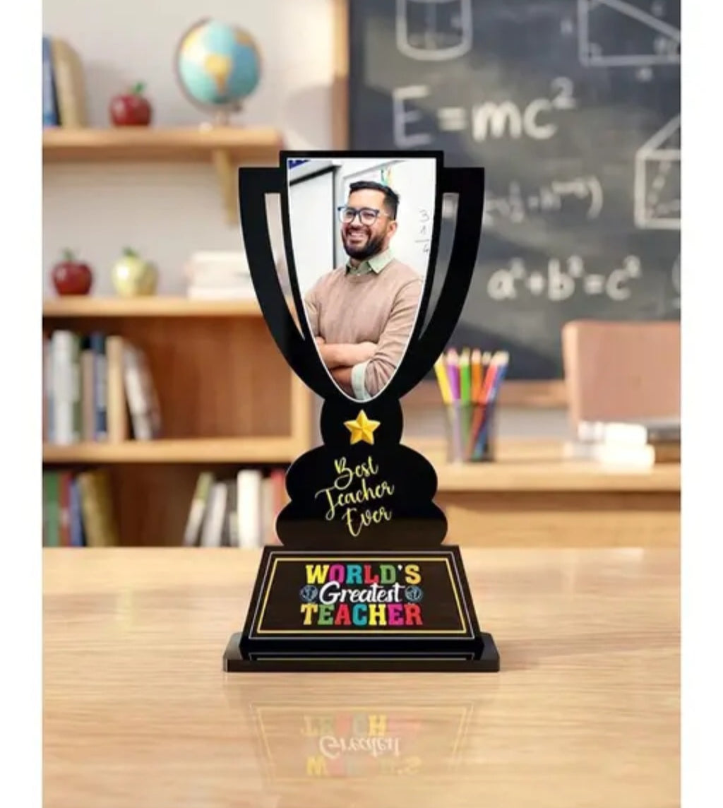 Best Teacher Trophy 6X12 Inch