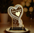 Personalized Heart Shape LED Night Lamp with Name for Couples
