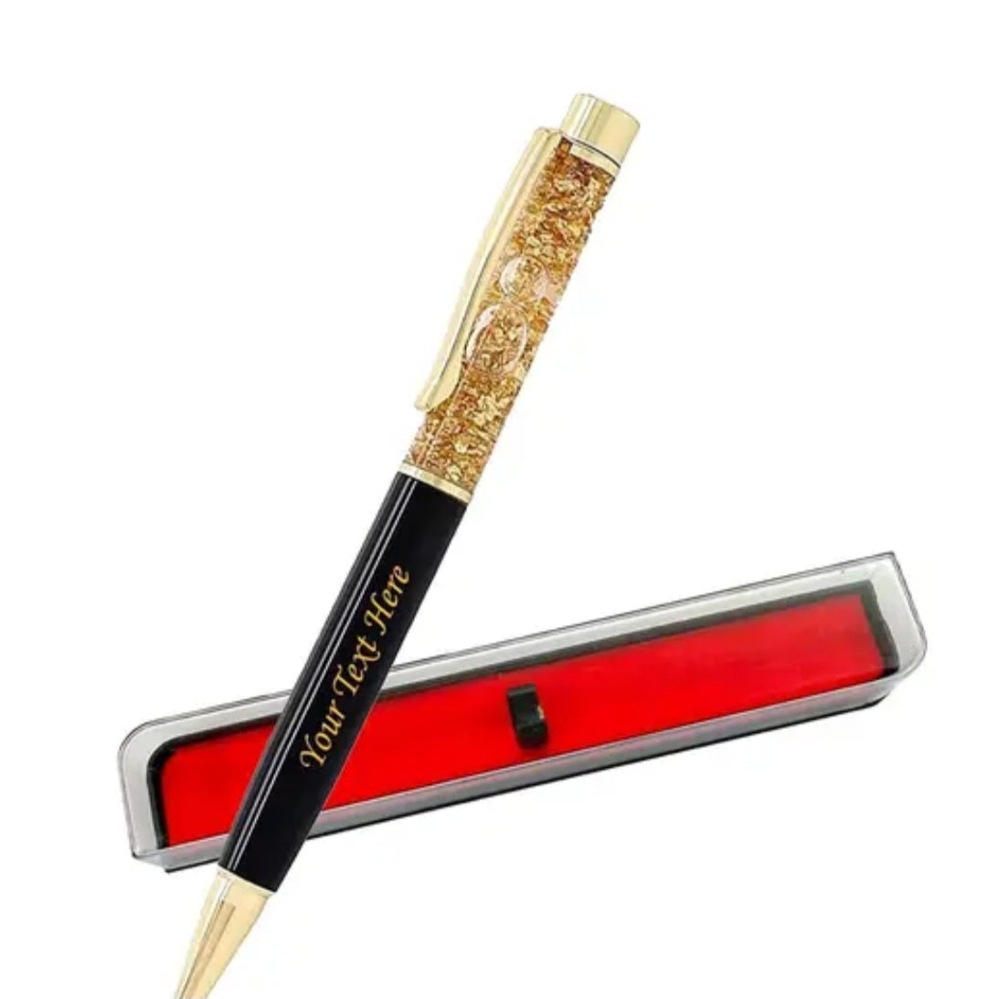Customized Pen, Personalized Golden Pen With Name Engraved | Name Printed Ball Pen