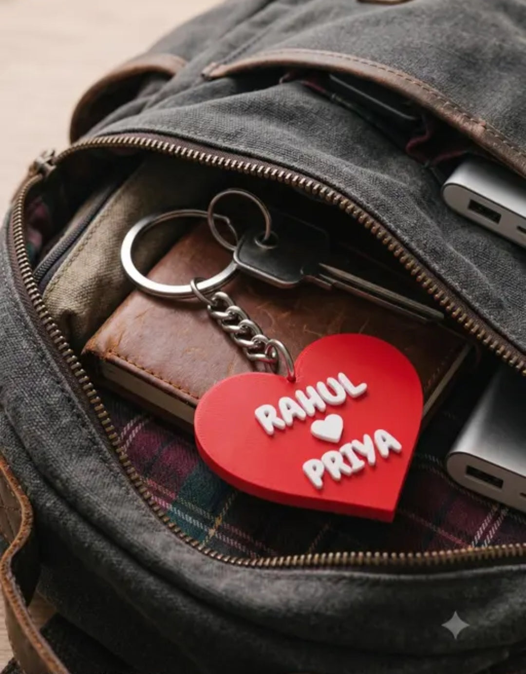 Customised Couple Name Keychain