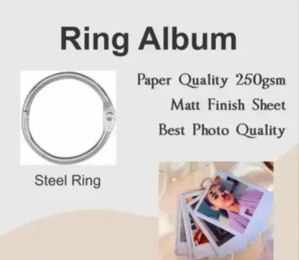 Customized Ring polarid photo pack of (16) size 3×4 inches