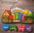 Personalized Family Name Plate for Home Entrance