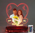 Heart Frame Frame Led for Couple | Best Gift for Anniversary Birthday and Special Occasions ( Multi color)
