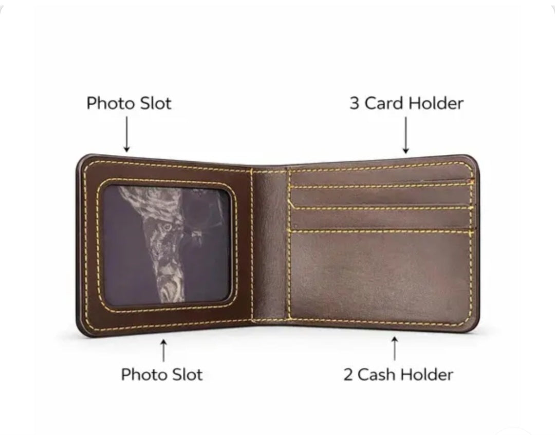 Leather Wallet and Keychain Combo | Combo Gift Set for Him