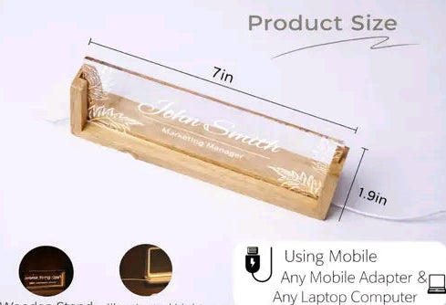 Architectural Desk board with lighting personalized
