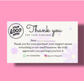 Pack of 100 Thank You Card for Business Printed on 180 gsm High quality paper