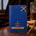 Customized Blue Passport Cover for Men & Women | Personalized Name EngravedPassport
