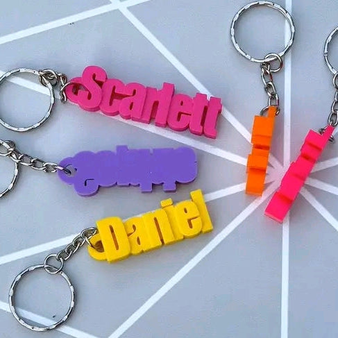 4 keyring set with your names