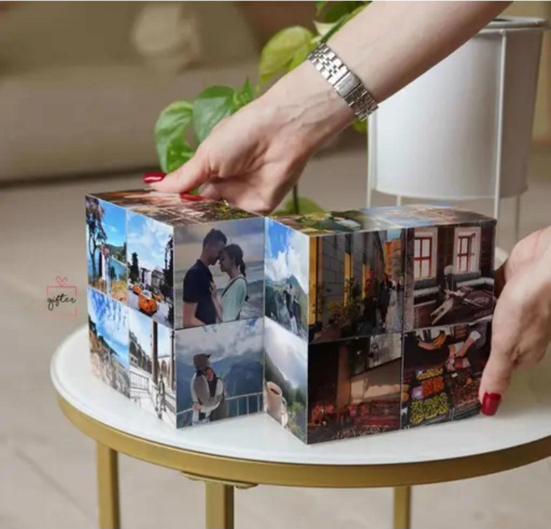 Customized (44 photo+1 Wishes)Infinity Folding Cube
